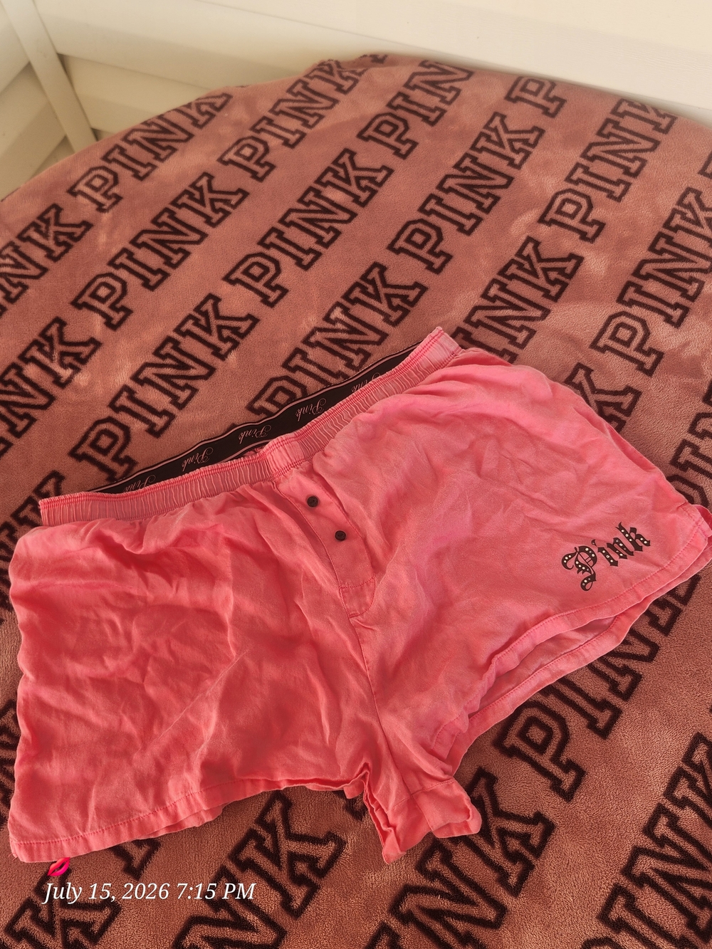 PINK Victoria's Secret Silky Sleep Boxy Pajama Shorts